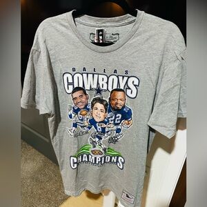 NWT: Mitchell & Ness Gray Dallas Cowboys Champions Tee Men’s L!